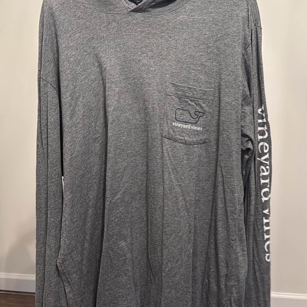 Vineyard Vines Men's Charcoal Long Sleeve Tee